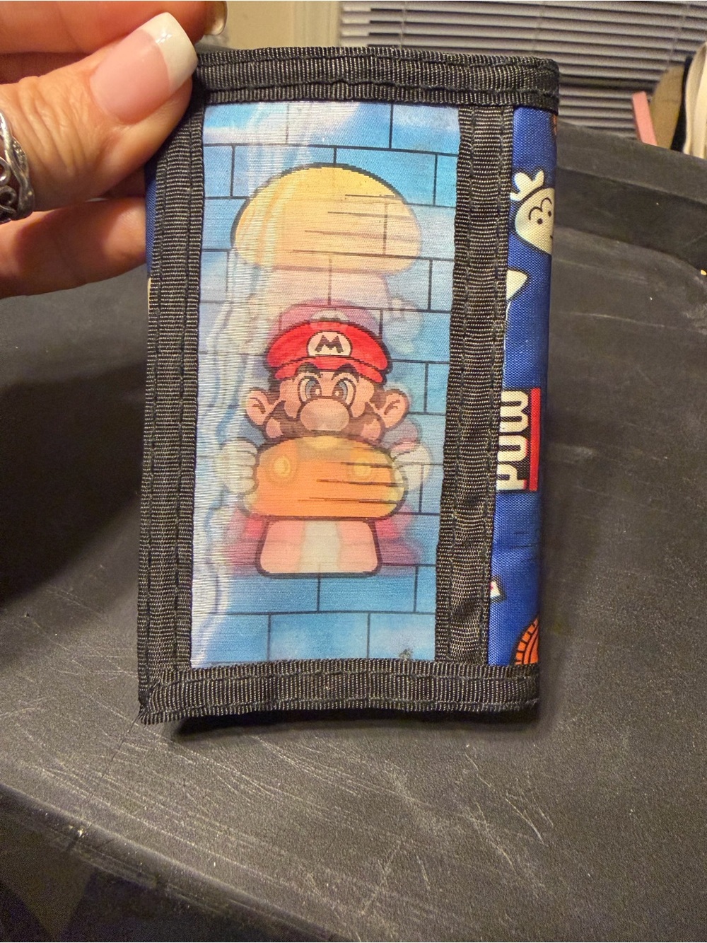 Super Mario Blue Kids Trifold Wallet - Licensed Character Design